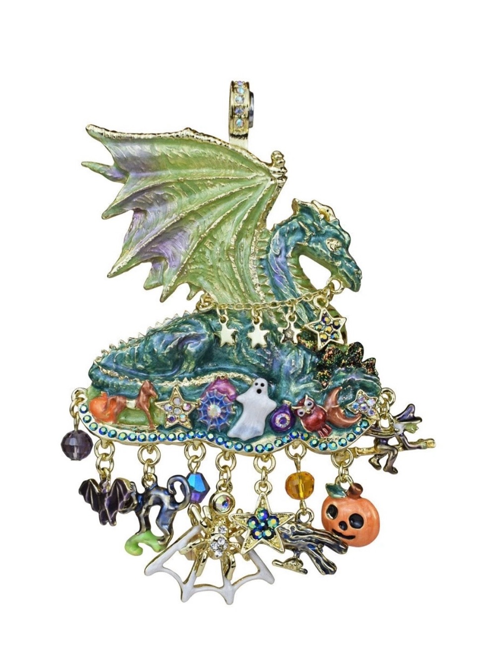 Kirks folly All Hallows Eve Dragon Magnetic Enhancer Halloween Goldtone
